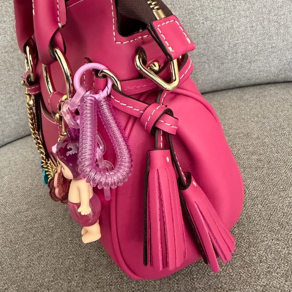 Dooney & Bourke Penrose Pocket Satchel Fuchsia - Picture 4 of 9